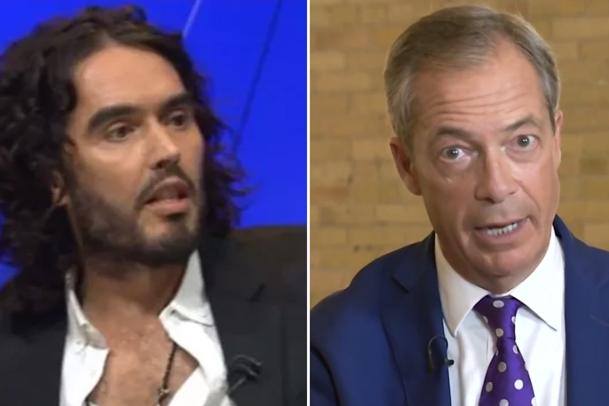 Russell Brand and Nigel Farage
