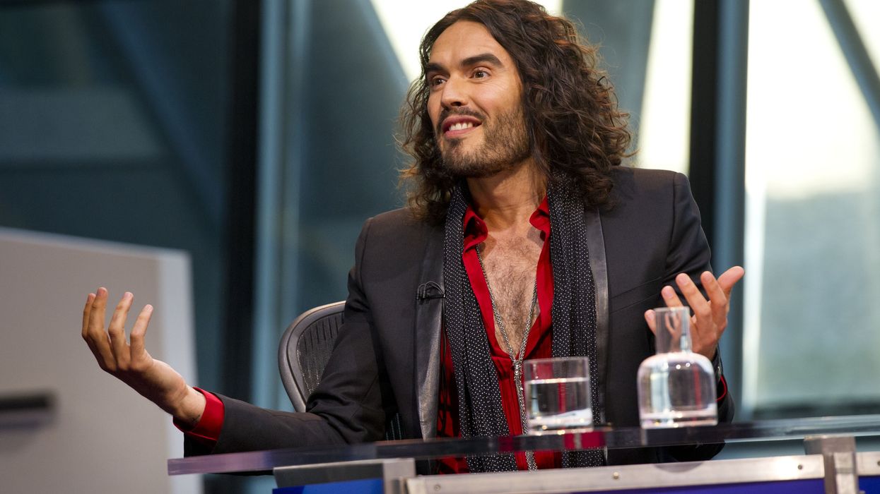 Russell Brand during the filming of Question Time, at City Hall in London