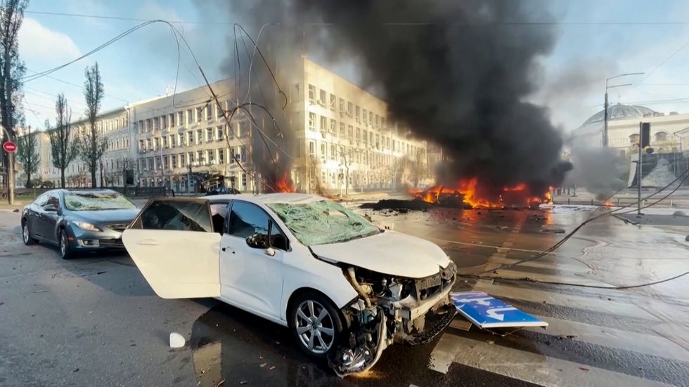 Russia launched a series of apparent missile strikes on Ukraine's cities, seemingly in retaliation for the attack on a bridge linking Russia and Crimea.