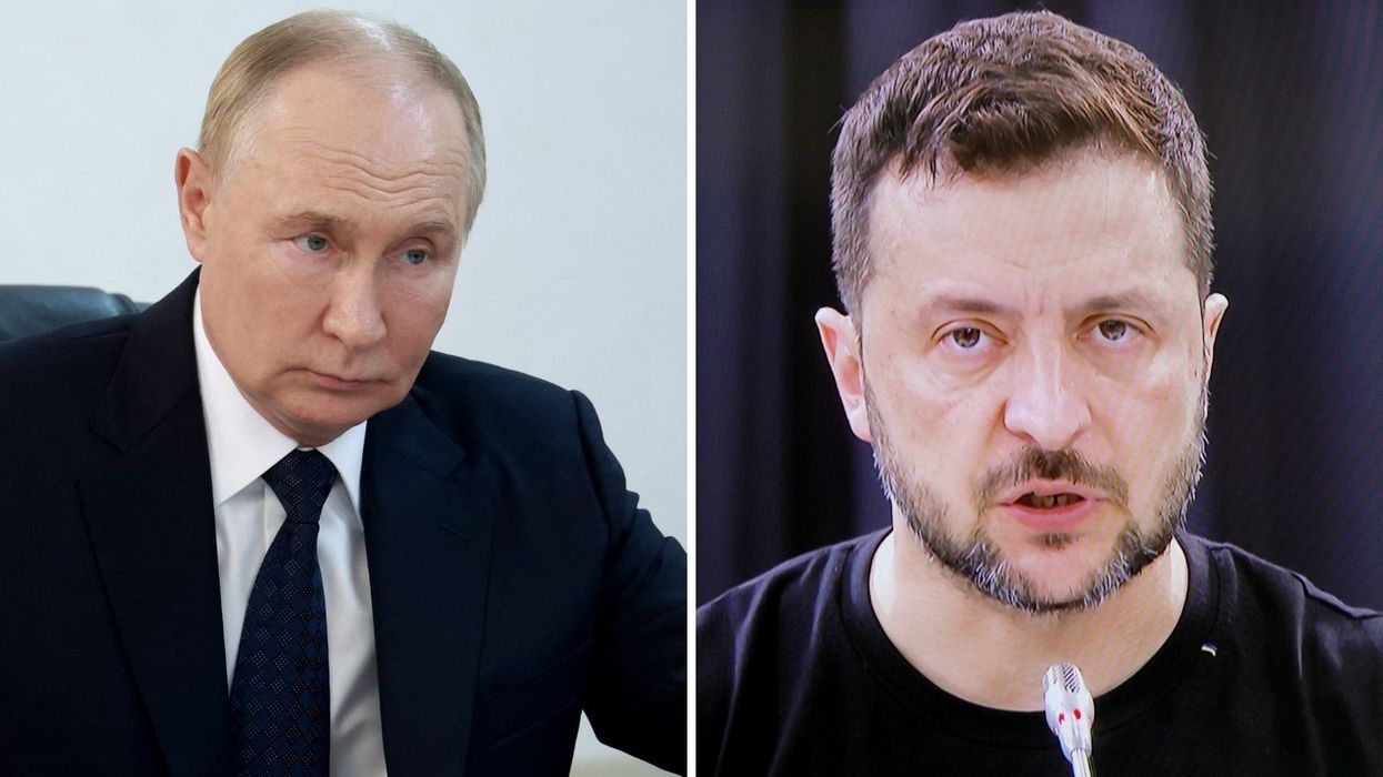 Russia President Vladimir Putin and President of Ukraine Volodymyr Zelenskyy