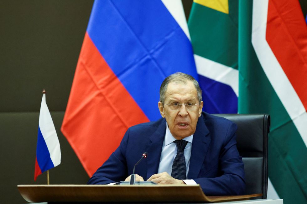 Russia's Foreign Minister Sergei Lavrov attends a media briefing, in Pretoria, South Africa, January 23, 2023. REUTERS/Siphiwe Sibeko