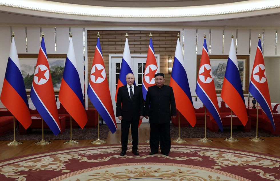 Russia's President Vladimir Putin and North Korea's leader Kim Jong Un meet in Pyongyang