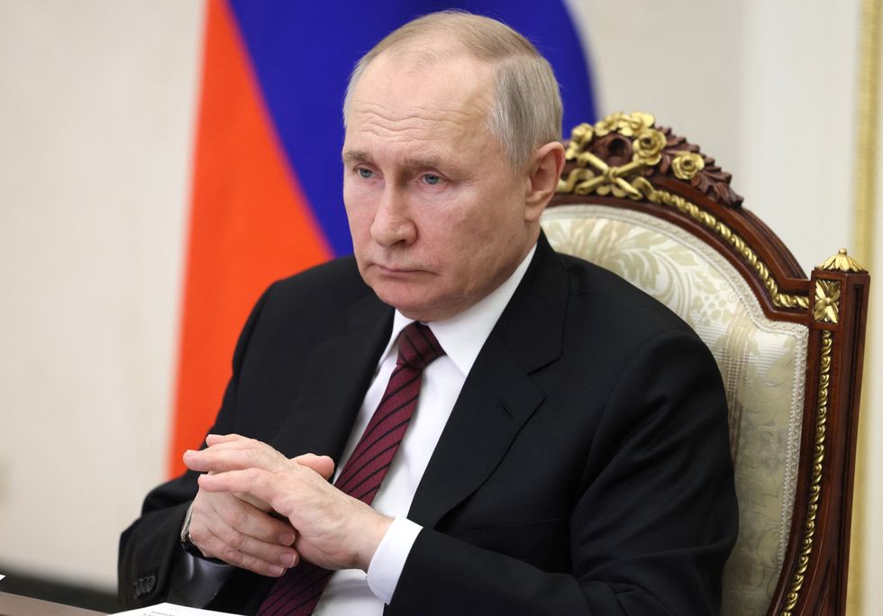 Russia's President Vladimir Putin chairs a meeting of the Presidential Council for Science and Education via a video link in Moscow, Russia, February 8, 2023. Sputnik/Mikhail Metzel/Pool via REUTERS ATTENTION EDITORS - THIS IMAGE WAS PROVIDED BY A THIRD PARTY.