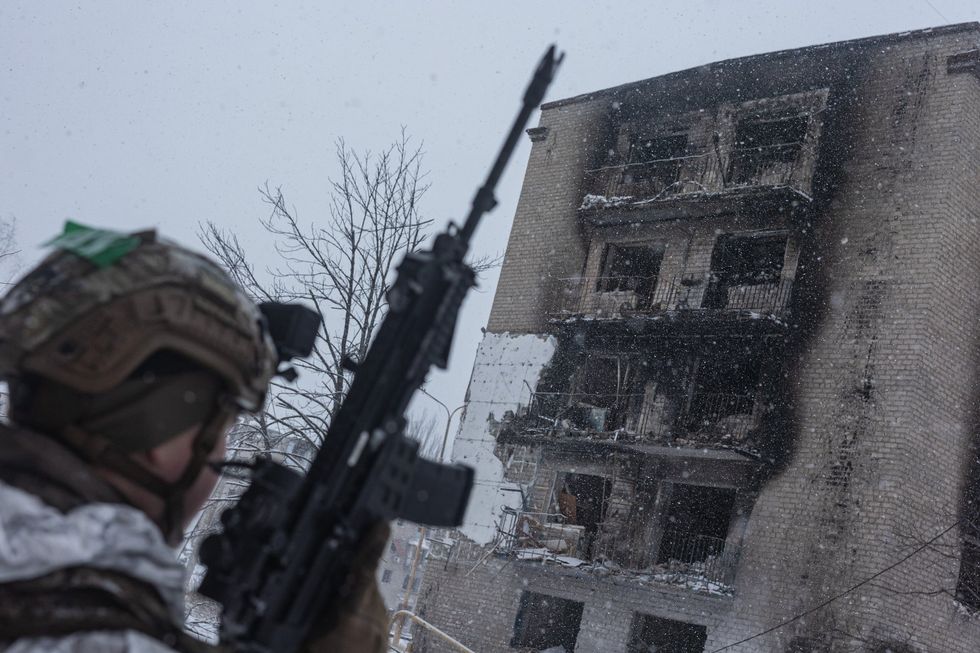 Russian bombing in Kostiantynivka, Ukraine