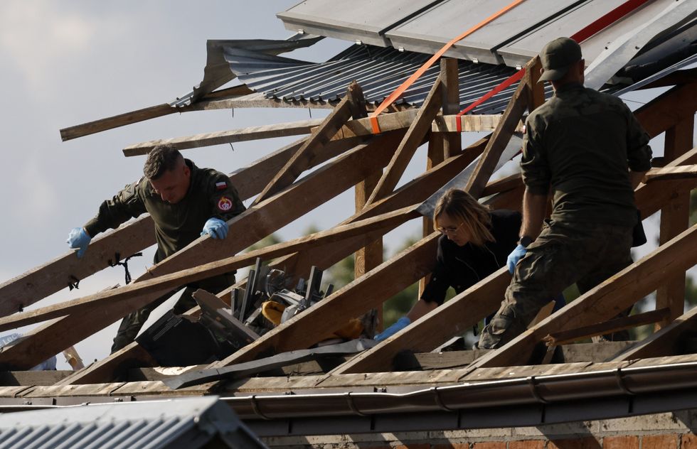 Russian drone destroys roof