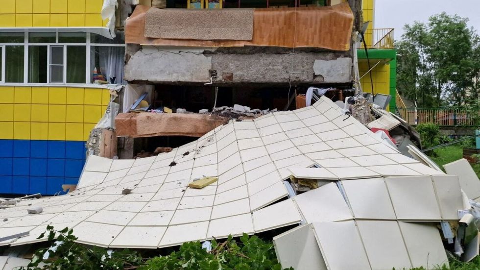 Russian nursery after earthquake