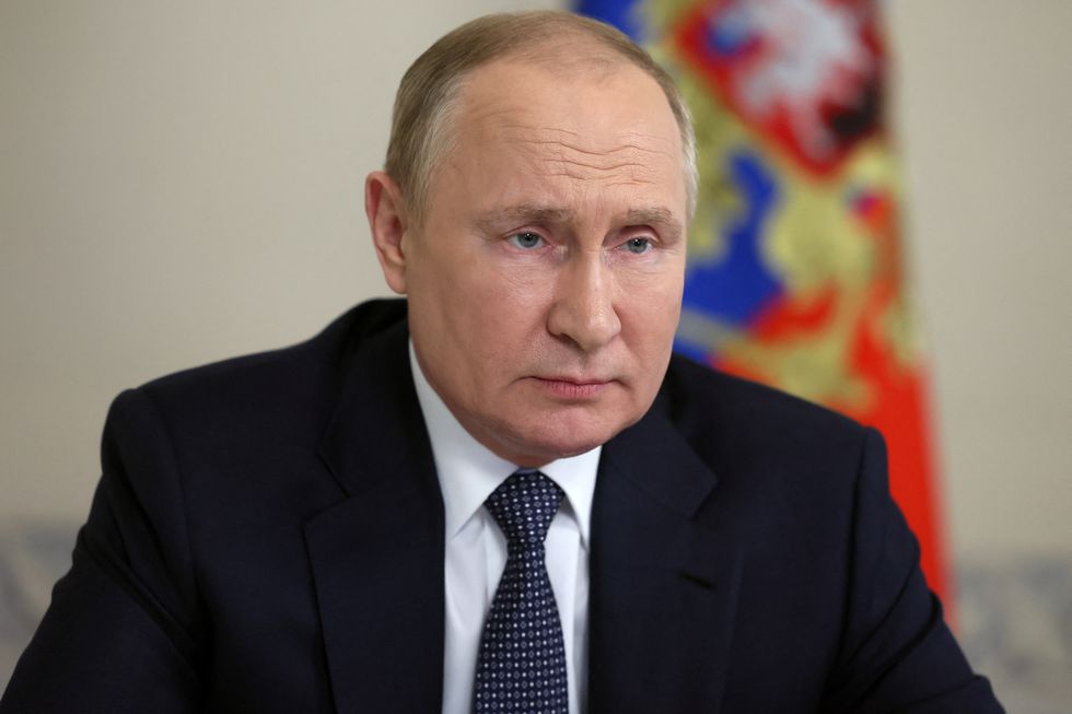 Russian President Vladimir Putin chairs a meeting with members of the Security Council via video link in Moscow, Russia June 22, 2022. Sputnik/Mikhail Metzel/Kremlin via REUTERS ATTENTION EDITORS - THIS IMAGE WAS PROVIDED BY A THIRD PARTY.