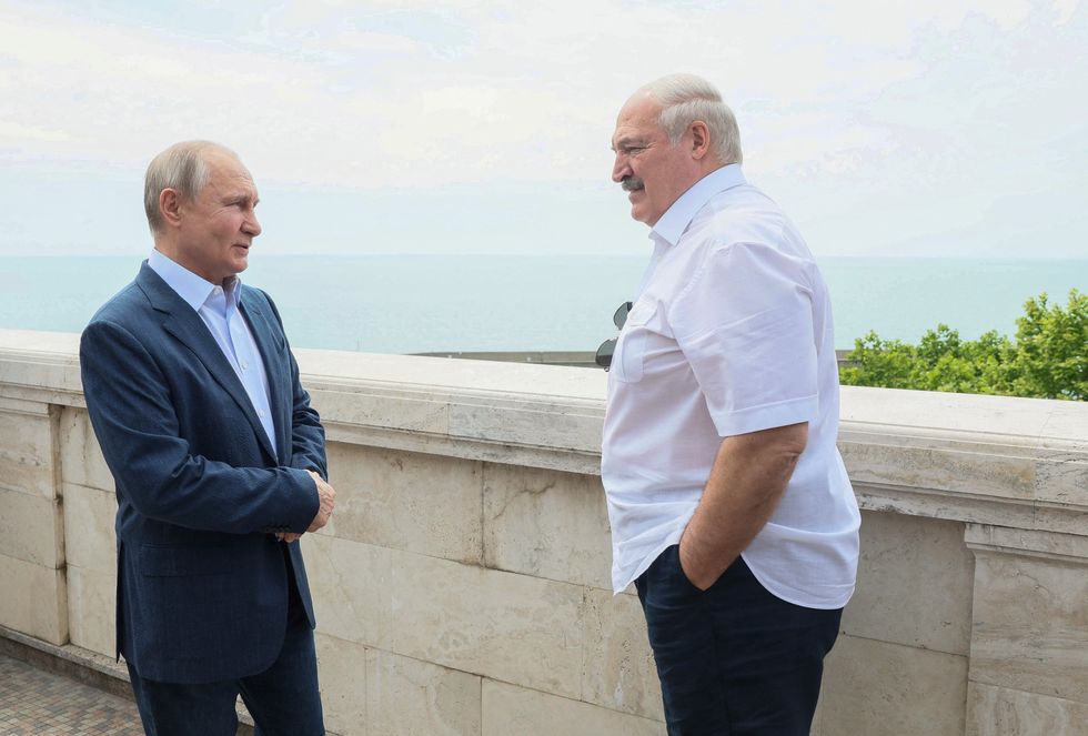 Russian President Vladimir Putin meets with Belarusian President Alexander Lukashenko in Sochi