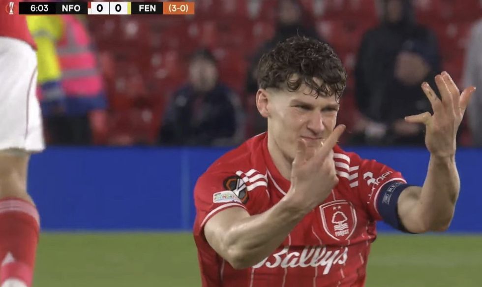 Ryan Yates pointed to the referee to show the injury as TNT Sports refused to show replays