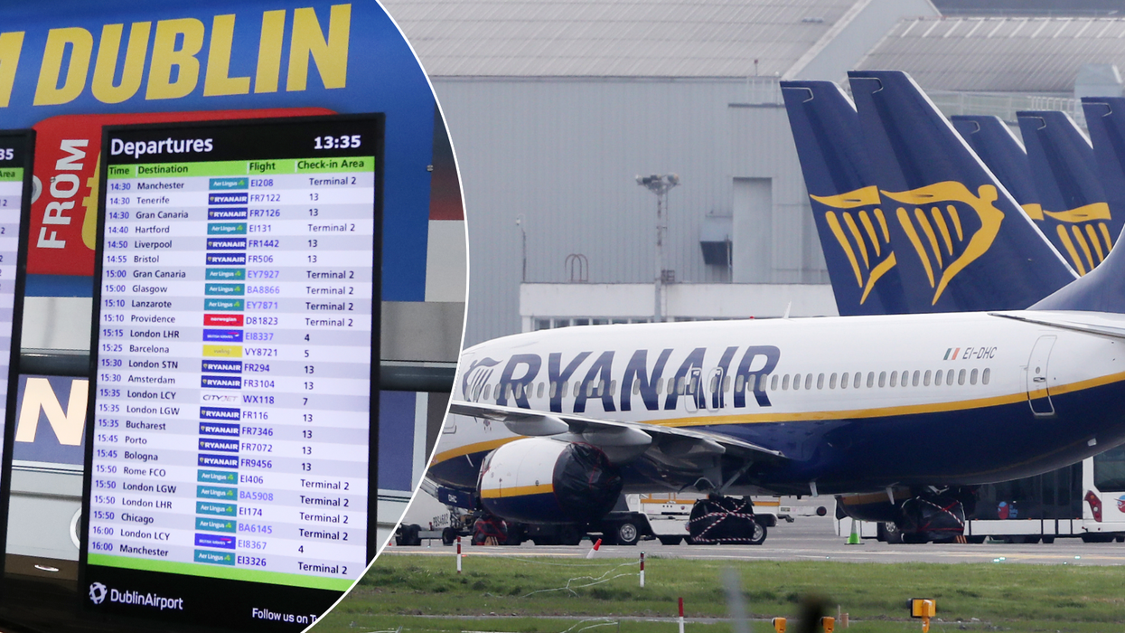 Ryanair departure board/Ryanair flights in Dublin