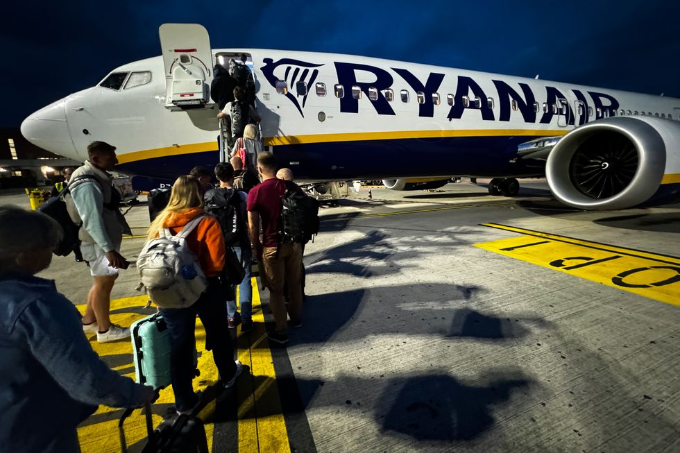Ryanair flight on the tarmac