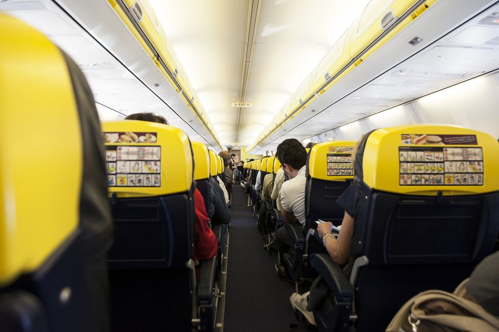 Ryanair inside plane