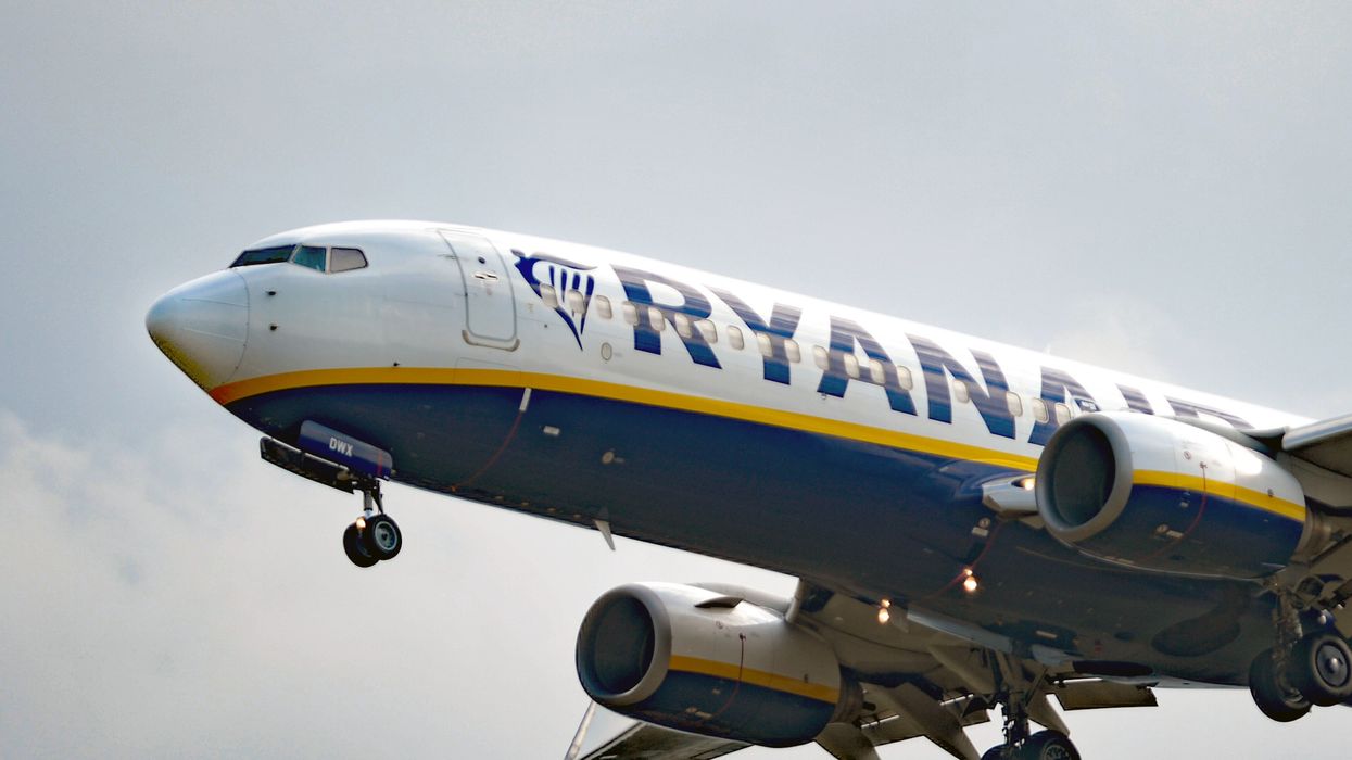 Ryanair plane flying