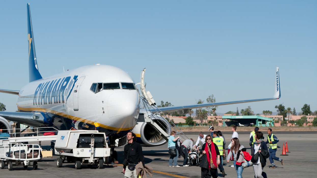 Ryanair plane in Marrakech
