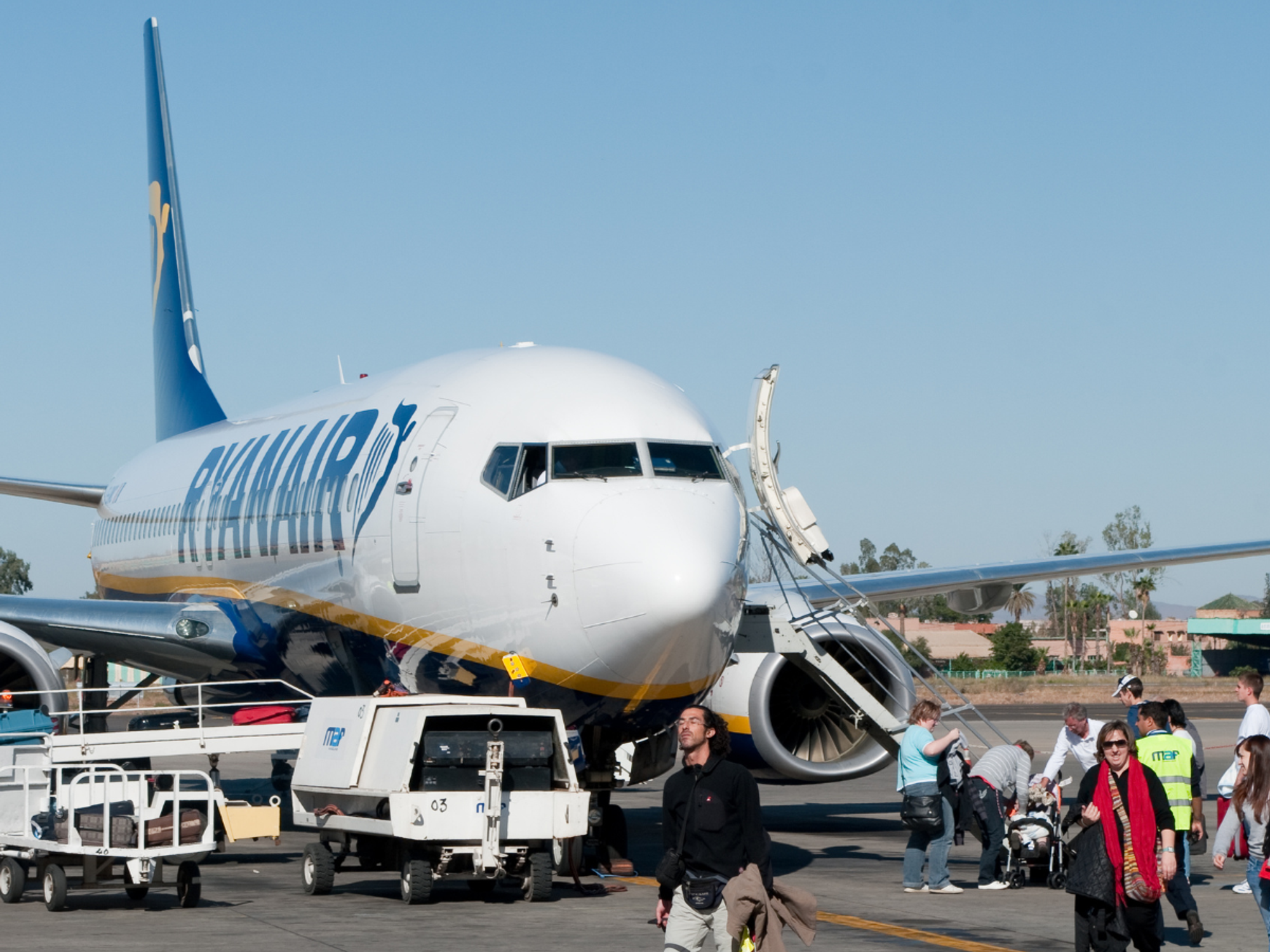 Ryanair plane in Marrakech