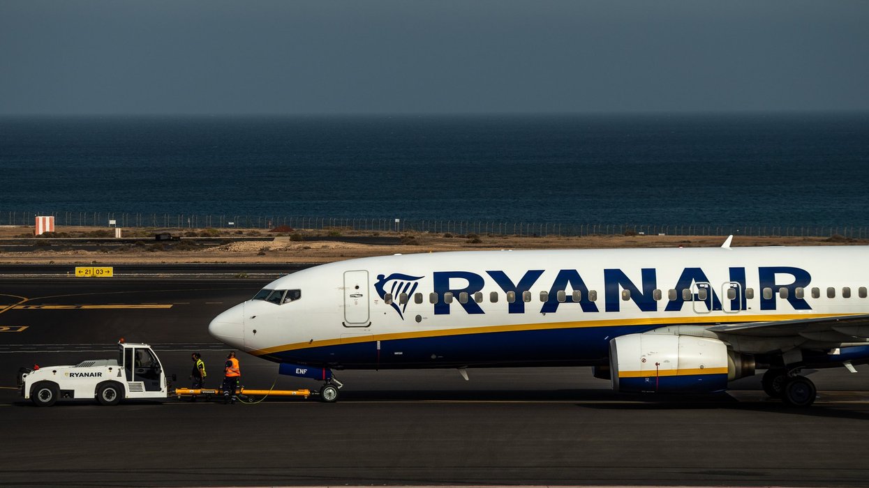 Ryanair plane, Lanzarote airport