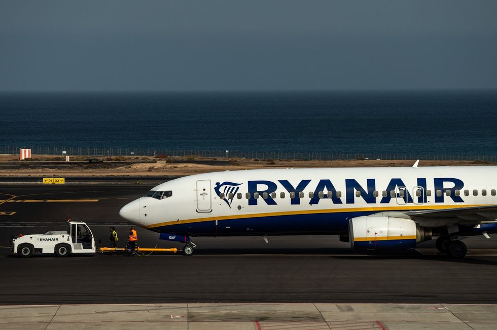 Ryanair plane, Lanzarote airport