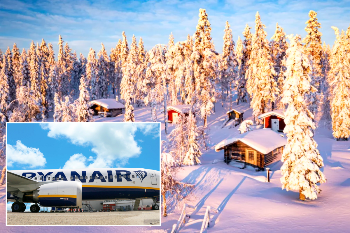Ryanair plane / Lapland snow