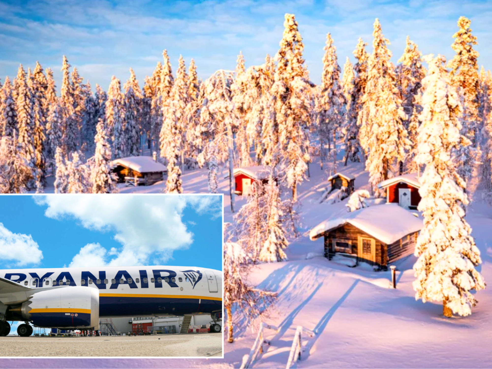 Ryanair plane / Lapland snow