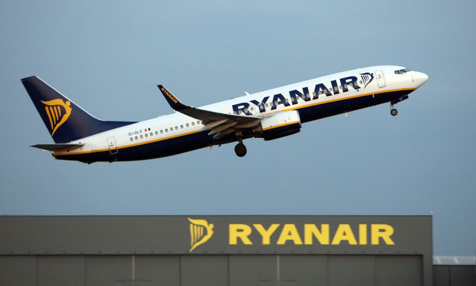 Ryanair plane taking off