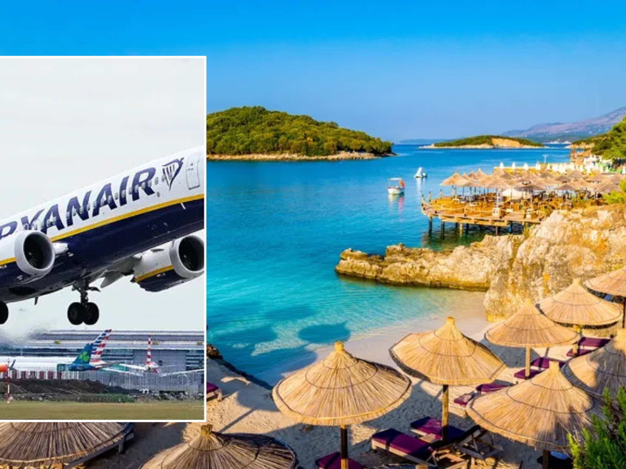 Ryanair plane / vlore Tirana Albania