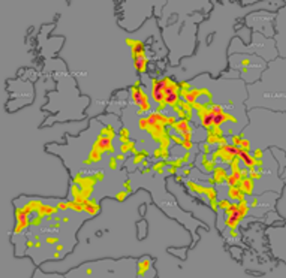 Ryanair weather map