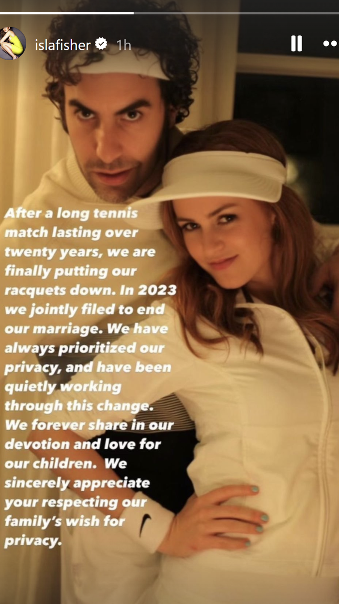 Sacha Baron Cohen and Isla Fisher