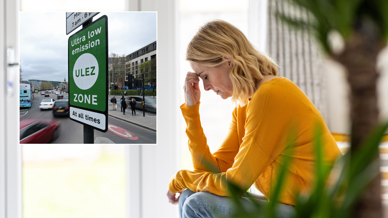 Sad woman and ULEZ zone