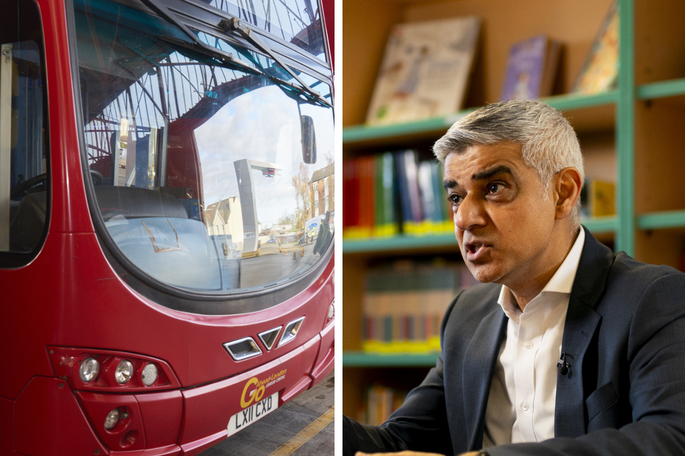 Sadiq Khan and a bus