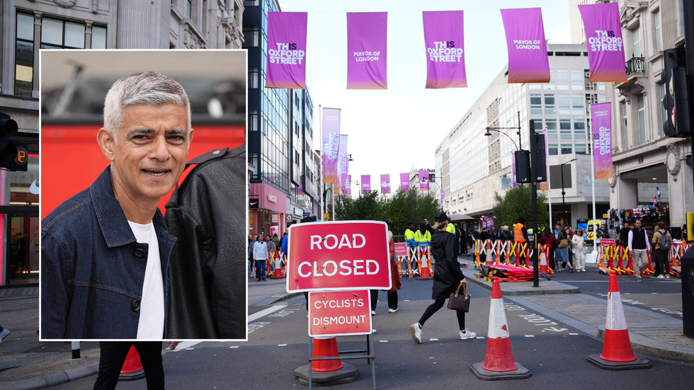 Sadiq Khan and Oxford Street blocked roads