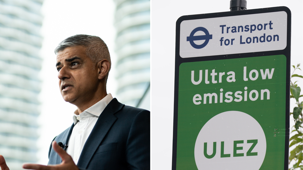 Sadiq Khan and Ulez sign