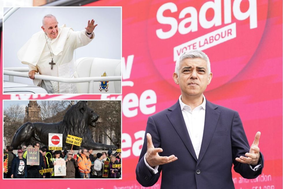 Sadiq Khan, anti-Ulez protests, Pope Francis