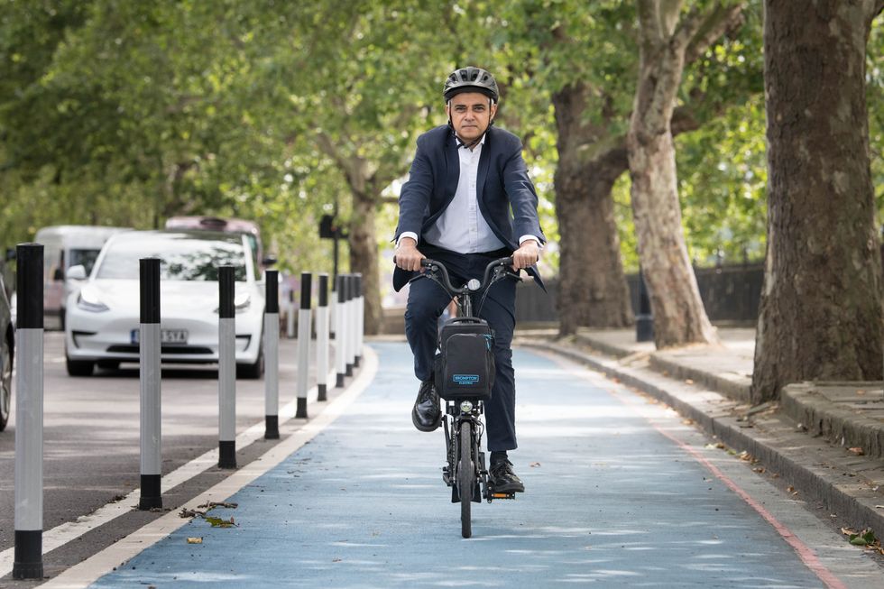 Sadiq Khan cycling