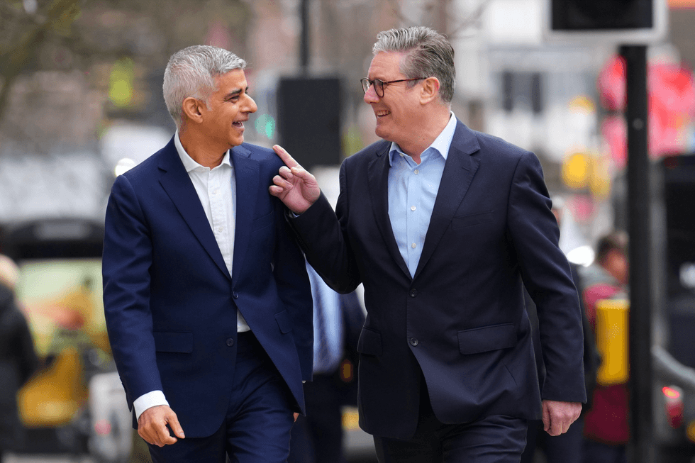 Sadiq Khan (left), Keir Starmer (right)