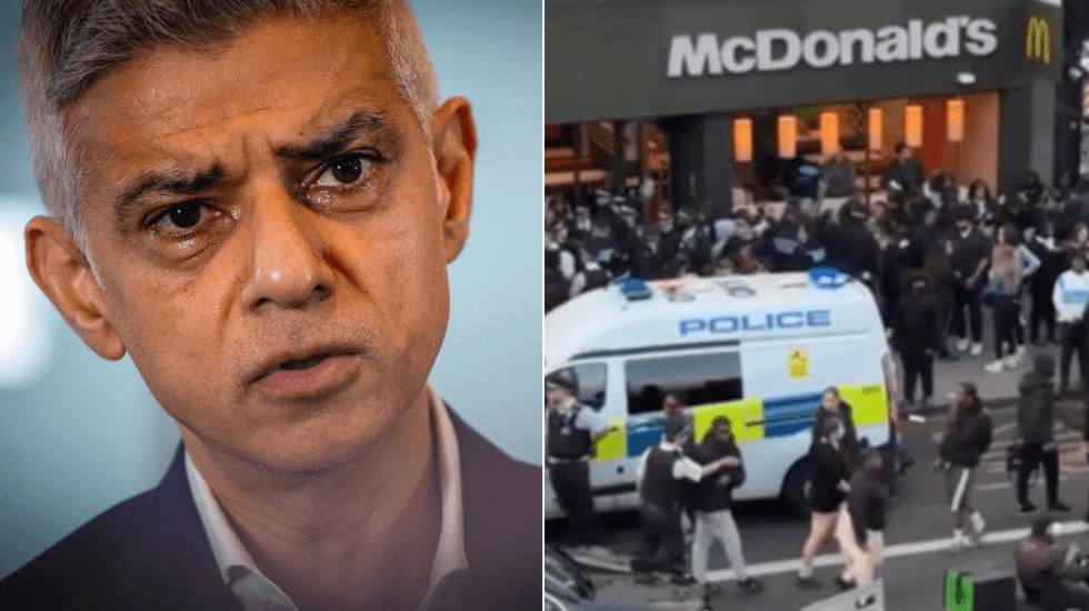 Sadiq Khan (left), McDonalds (right)