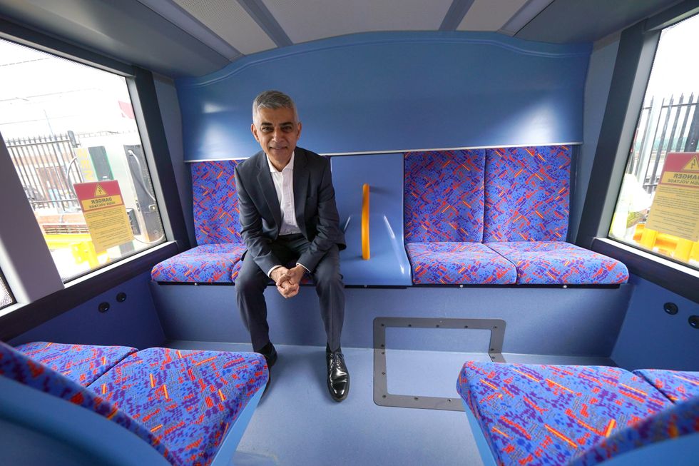 Sadiq Khan on a zero emission London bus