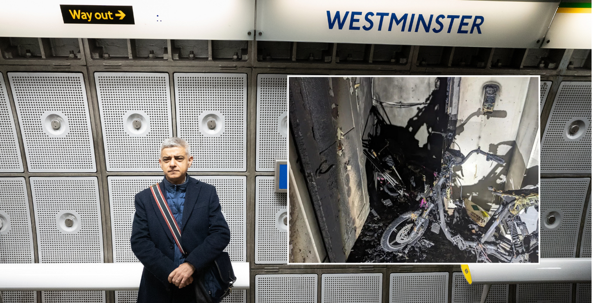 NextImg:Tube drivers threaten to strike unless Sadiq Khan bans e-bikes from TfL network amid fire risks