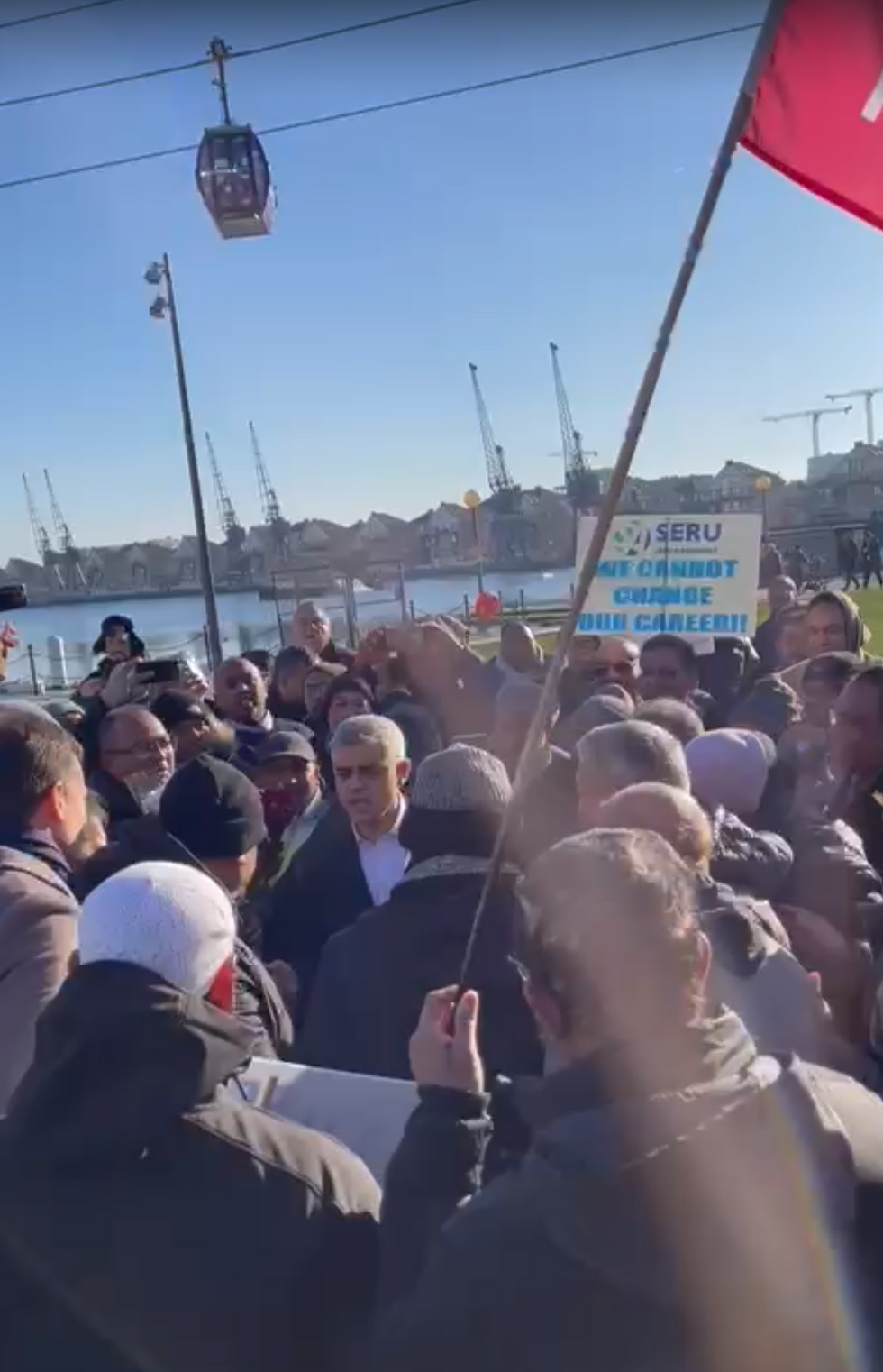 Sadiq Khan received a warm reception from PHV drivers