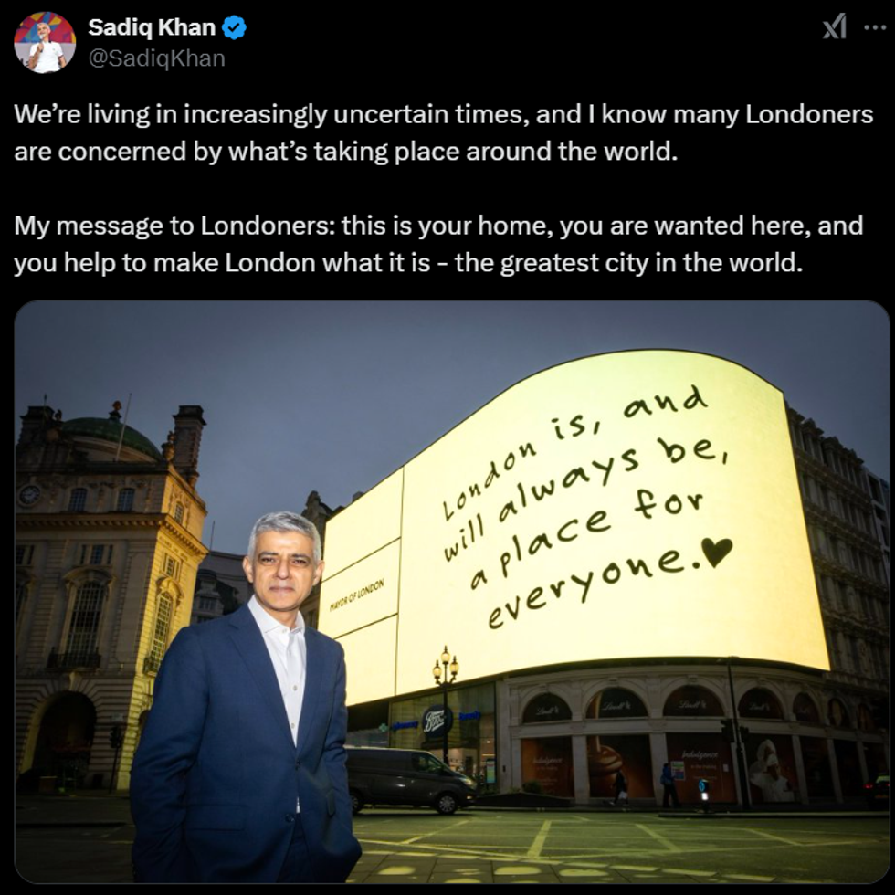 Sadiq Khan's veiled tweet - was it aimed at Donald Trump?