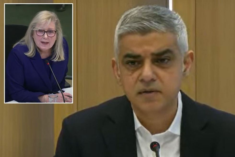 Sadiq Khan with an inset of Susan Hall
