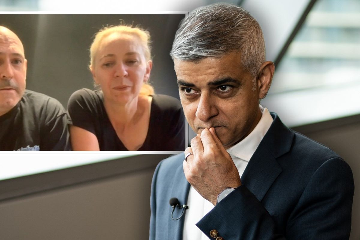 Sadiq Khan with Canning and wife inset