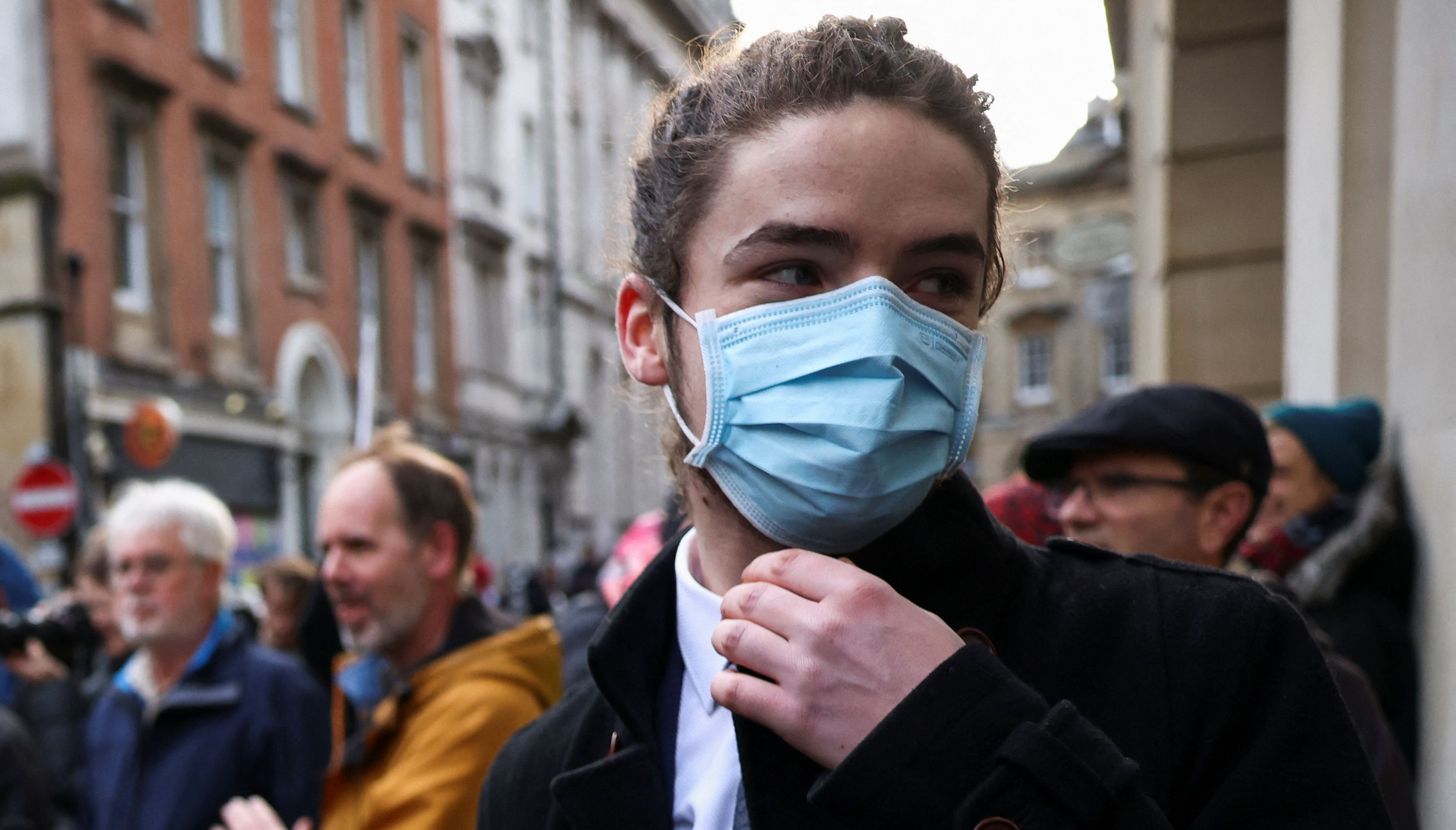 Sage Willoughby arrives at the Bristol Crown Court ahead of the %22Colston 4%22 trial after they have been charged with criminal damage over the toppling of an Edward Colston statue in Bristol