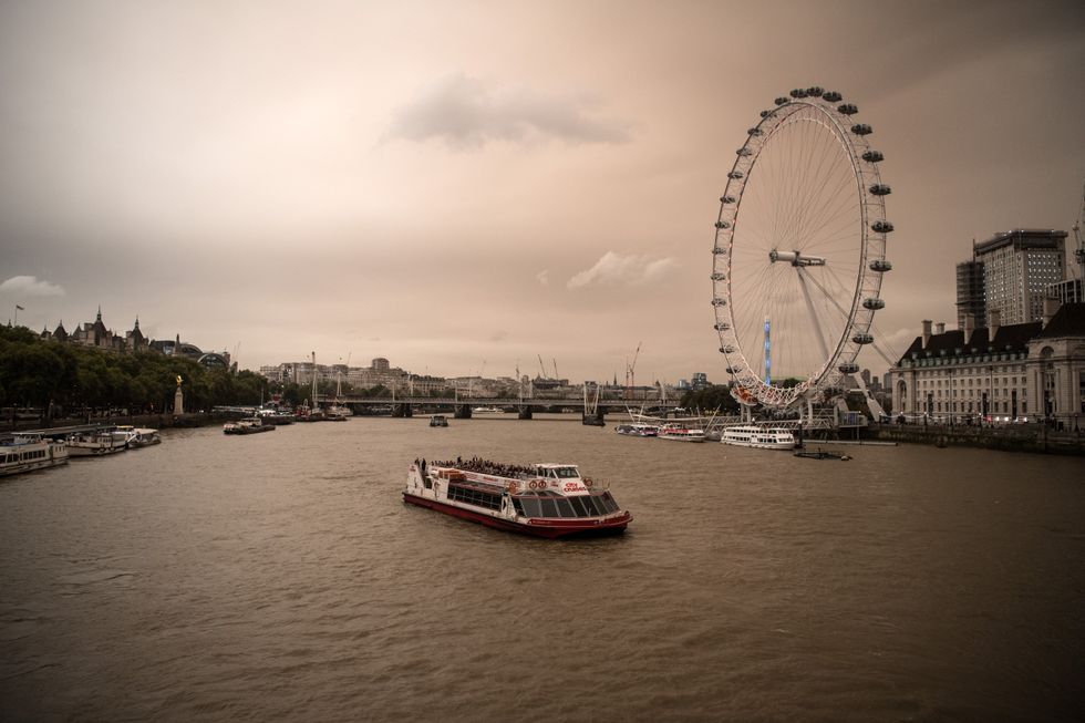 Sahara dust over London