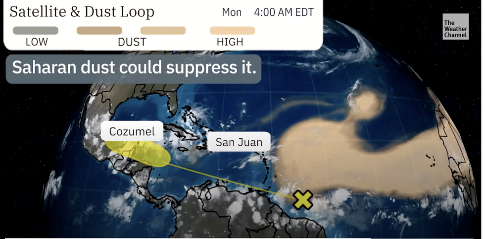 Saharan dust could see off tropical storm