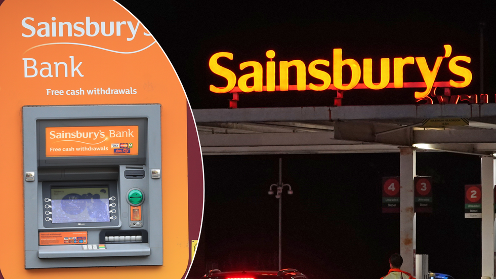Sainsbury's Bank cash machine/Sainsbury's sign