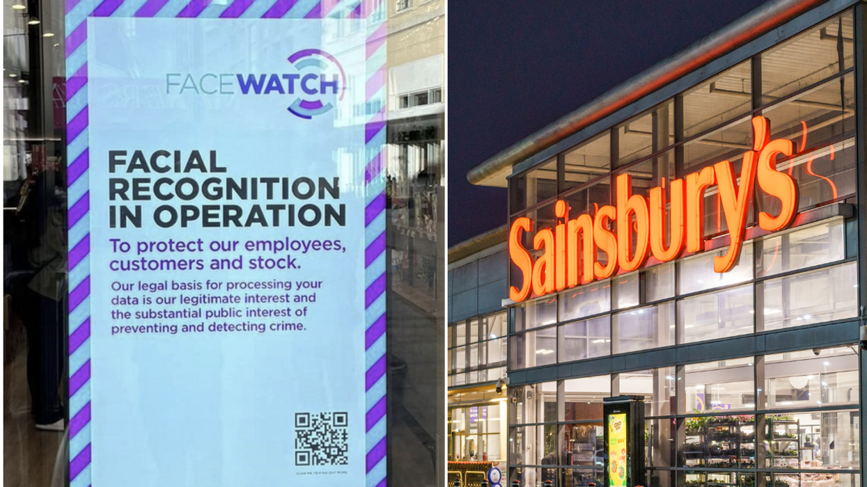 Sainsbury's/Facewatch sign