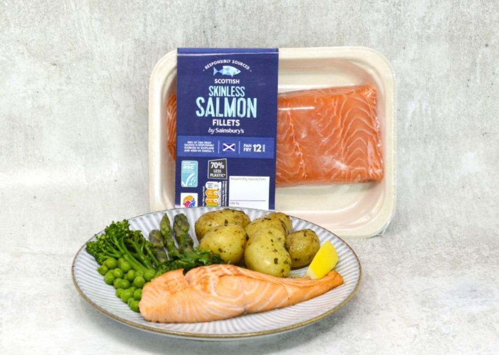 Sainsbury's salmon packaging