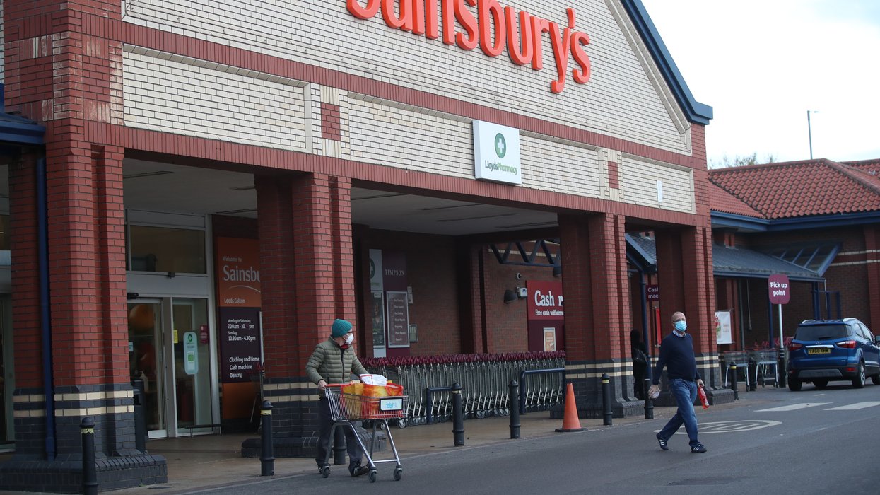 Sainsbury's sign outside of supermarket