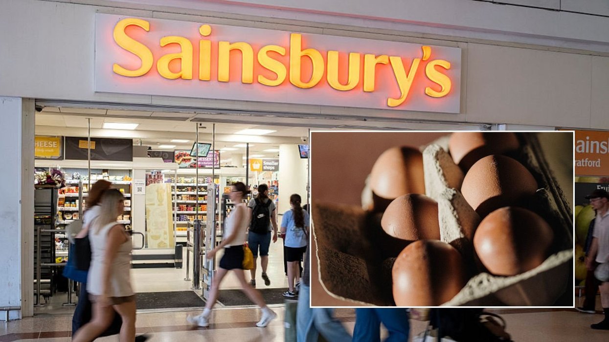 Sainsbury's store and brown eggs