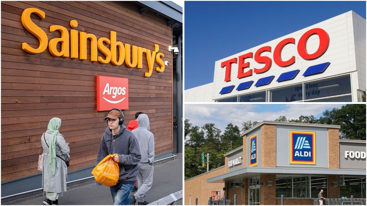 Sainsbury's, Tesco and Aldi supermarkets
